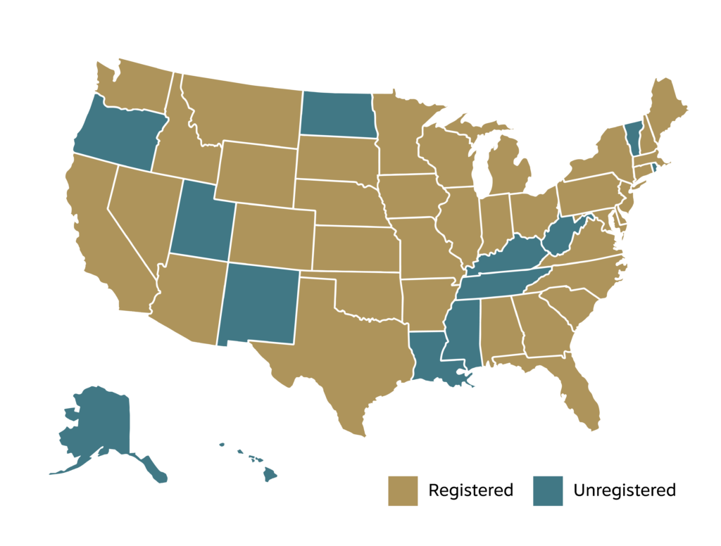US Map - Insurance Registrations