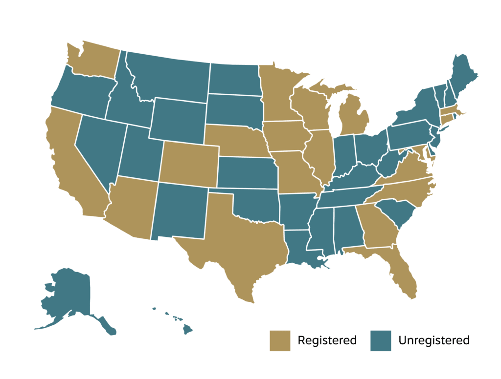US Map - SEC Registrations